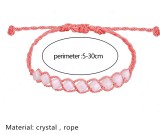 Handwoven waterproof wax thread bracelet Bohemian crystal bracelet
