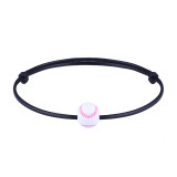 Ball Bracelet Handwoven Wax Thread Baseball Football Basketball Volleyball Adjustable Bracelet