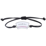 Nurse electrocardiograph knitting bracelet stethoscope Teacher's Day greetings and blessings gift