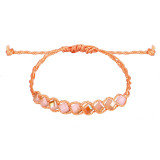 Handwoven waterproof wax thread bracelet Bohemian crystal bracelet