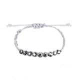 Handwoven waterproof wax thread bracelet Bohemian crystal bracelet