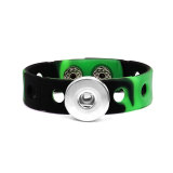 18cm kid junior style bracelet with 15mm width white silicone stretch fit 20mm snap button