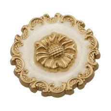 23MM Metal Flower Drop Oil Black and White snap button charms