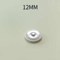 12MM Snow inlaid diamond metal imitation shellfish resin snap button charms