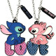 Stitch Angel Good Friend Couple Splice love Necklace Keychain