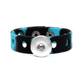 18cm kid junior style bracelet with 15mm width white silicone stretch fit 20mm snap button