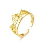 Stainless steel adjustable ring with opening