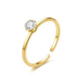 Stainless steel adjustable ring with opening