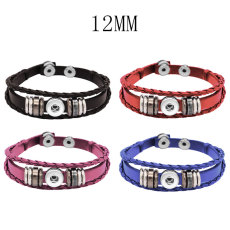 1 buttons leather with Small Pendants new type bracelets fit 12mm snaps chunks