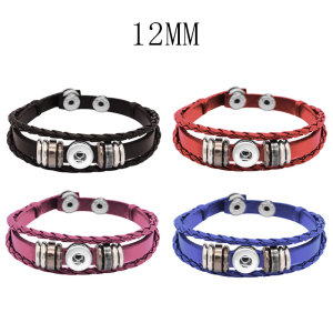 1 buttons leather with Small Pendants new type bracelets fit 12mm snaps chunks