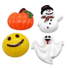 Christmas Snowman pumpkin smiling face resin  for 20MM snap button charms