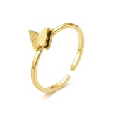 Stainless steel adjustable ring with opening