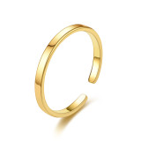 Stainless steel adjustable ring with opening