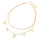 Stainless steel double layer love necklace