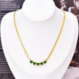Zircon Heart Necklace Bracelet