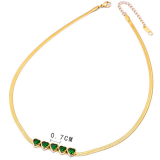 Zircon Heart Necklace Bracelet