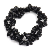 Natural Colorful Crystal Irregular Crushed Stone Double Layer Woven Cross Elastic Bracelet