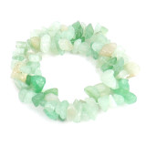 Natural Colorful Crystal Irregular Crushed Stone Double Layer Woven Cross Elastic Bracelet