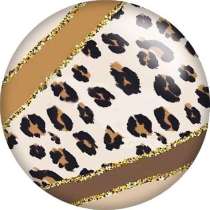 20MM love color  Leopard  pattern Print glass snap button charms