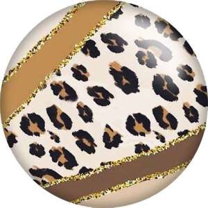 20MM love color  Leopard  pattern Print glass snap button charms