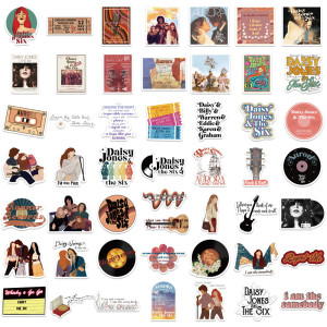 50 TV series Daisy and band graffiti stickers decorated guitar suitcase waterproof