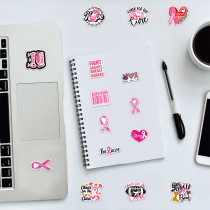50 red ribbon graffiti stickers diy skateboard stationery box luggage waterproof stickers