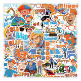 50 Blippi graffiti hand ledger stickers diy stationery box luggage storage box waterproof stickers