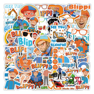 50 Blippi graffiti hand ledger stickers diy stationery box luggage storage box waterproof stickers