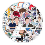 50 American TV series doctor graffiti stickers for decorating helmets, scooters, luggage compartments, waterproof stickers