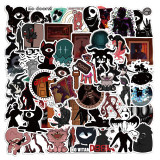 50 pieces of door scaring graffiti stickers for decorating phone cases, luggage cases, guitar waterproof stickers