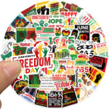 50 Black Liberation Day Graffiti Stickers Decorated Guitar Luggage DIY Waterproof Decals