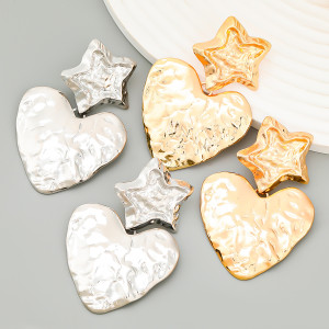 Alloy Star Love Earrings