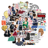 50 New American Drama Criminal Psychology Graffiti Stickers Personalized Decoration Travel Case Skateboard Waterproof PVC Removable Sticker
