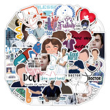 50 American TV series doctor graffiti stickers for decorating helmets, scooters, luggage compartments, waterproof stickers