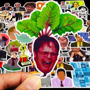 50 pieces of office stickers for non repeating American TV dramas, pull rod travel luggage waterproof stickers