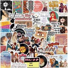 50 TV series Daisy and band graffiti stickers decorated guitar suitcase waterproof