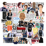 50 New American Drama Criminal Psychology Graffiti Stickers Personalized Decoration Travel Case Skateboard Waterproof PVC Removable Sticker