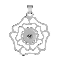 （Delivery time of 7 days） Stainless steel flower Pendant fit 20MM Snaps button jewelry wholesale