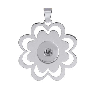 （Delivery time of 7 days） Stainless steel flower Pendant fit 20MM Snaps button jewelry wholesale
