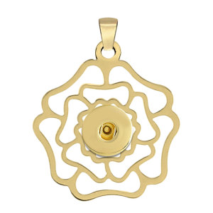 （Delivery time of 7 days） Stainless steel flower Pendant fit 20MM Snaps button jewelry wholesale