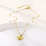 Stainless Steel Demon Eye Zircon Love Pendant Necklace
