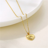 Stainless Steel Demon Eye Zircon Love Pendant Necklace