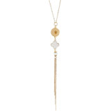 Shell alloy tassels necklace fit  20MM Snaps button jewelry wholesale