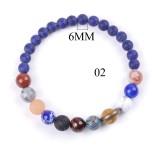 Starry Sky Galaxy Bracelet Volcano Stone Frosted Lapis lazuli Blue Sandstone Bracelet