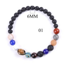 Starry Sky Galaxy Bracelet Volcano Stone Frosted Lapis lazuli Blue Sandstone Bracelet