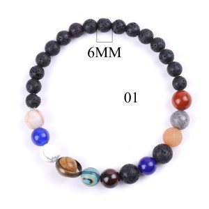 Starry Sky Galaxy Bracelet Volcano Stone Frosted Lapis lazuli Blue Sandstone Bracelet