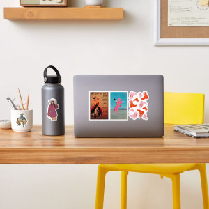 50 new denim girl graffiti stickers waterproof luggage notebook stickers stickers