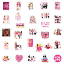 50 sheets of Mean Girls graffiti stickers, waterproof luggage, laptop, scooter, water cup stickers