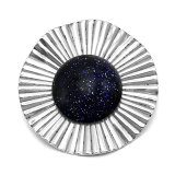stainless steel Stripe  Agate snap buttons Natural stone DIY  fit 20mm snap button charms