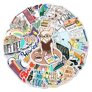 50 reading graffiti stickers, cartoon small fresh children's stickers, DIY skateboard luggage stickers, waterproof